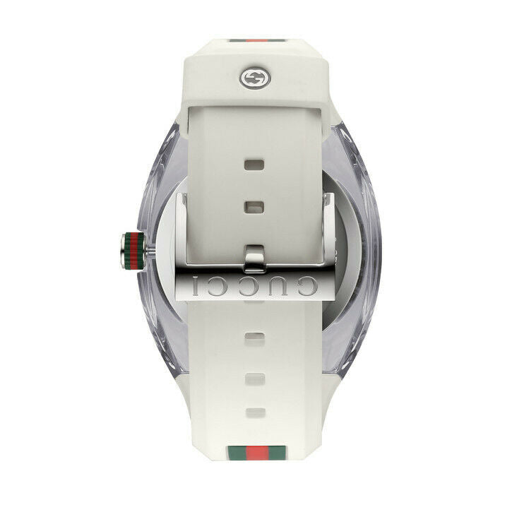 Gucci Sync XXL White Dial White Rubber Strap Watch For Men - YA137102
