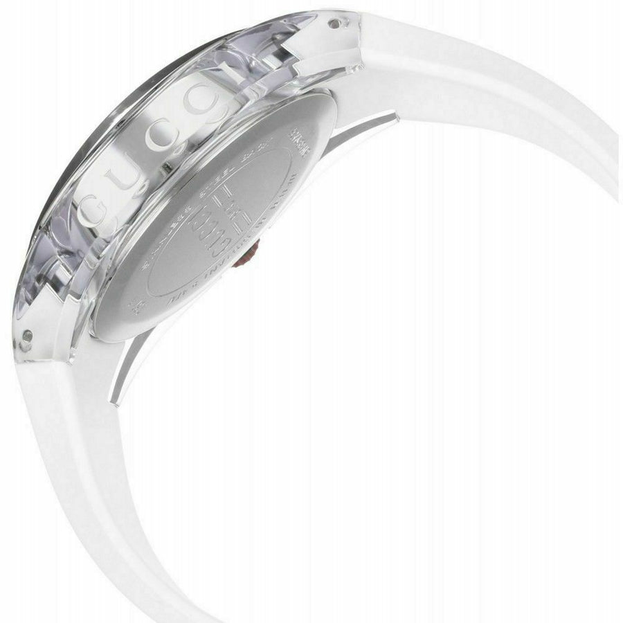 Gucci Sync XXL White Dial White Rubber Strap Watch For Men - YA137102
