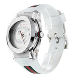 Gucci Sync XXL White Dial White Rubber Strap Watch For Men - YA137102
