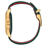 Gucci G Timeless Quartz Green & Red Dial Green & Red NATO Strap Watch For Men - YA126487A