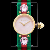 Gucci Vintage Web Pink Mother of Pearl Dial Two Tone Plastic Strap Watch For Women - YA143525