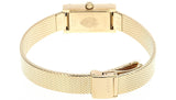 Gucci G Frame Quartz Diamonds White Red Blue Dial Gold Mesh Bracelet Watch For Women - YA147511