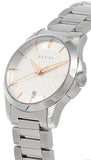 Gucci G Timeless Silver Dial Silver Steel Strap Watch For Women - YA126523