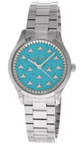 Gucci G Timeless Quartz Turquoise Dial Silver Steel Strap Unisex Watch - YA1265044