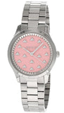 Gucci G Timeless Quartz Pink Dial Silver Steel Strap Watch for Women - YA1265033