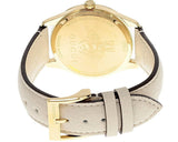 Gucci G Timeless Quartz Gold Dial Beige Leather Strap Watch For Women - YA1264180