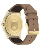 Gucci G Timeless Butterfly Brown Dial Brown Leather Strap Watch For Women - YA1264063