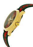 Gucci G Timeless Quartz Green & Red Dial Green & Red NATO Strap Watch For Men - YA126487A