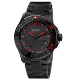 Gucci G Timeless Sport Black Dial Black Steel Strap Watch For Men - YA126230