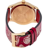 Gucci G Timeless Quartz Red Dial Red Leather Strap Watch For Women - YA1264054