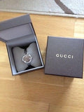 Gucci Guccissima Brown Dial Silver Steel Strap Watch For Women - YA134302