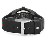 Gucci Sync XXL Quartz Black Dial Black Rubber Strap Watch For Men - YA137101