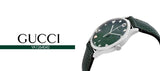 Gucci G-Timeless Mother of Pearl Green Dial Green Leather Strap Watch For Women - YA1264042