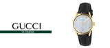 Gucci G-Timeless Mother of Pearl Dial Black Leather Strap Watch For Women - YA1264044