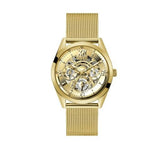 Guess Tailor Multifunction Gold Dial Gold Mesh Bracelet Watch for Men - GW0368G2