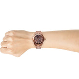 Guess BFF Multifunction Brown Dial Rose Gold Steel Strap Watch for Women - W0231L8