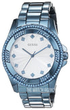 Guess Pinwheel Analog Silver Dial Blue Steel Strap Watch for Women - W0702L1