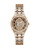 Guess Allara Quartz Rose Gold Dial Rose Gold Steel Strap Watch For Women - GW0604L3