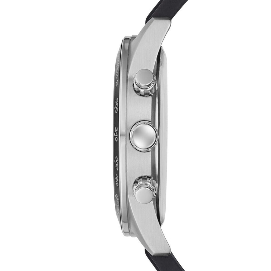Guess Altitude Chronograph Black Dial Black Rubber Strap Watch for Men - GW0332G1