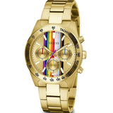 Guess Altitude Multifunction Gold Dial Gold Steel Strap Watch for Men - GW0434G1