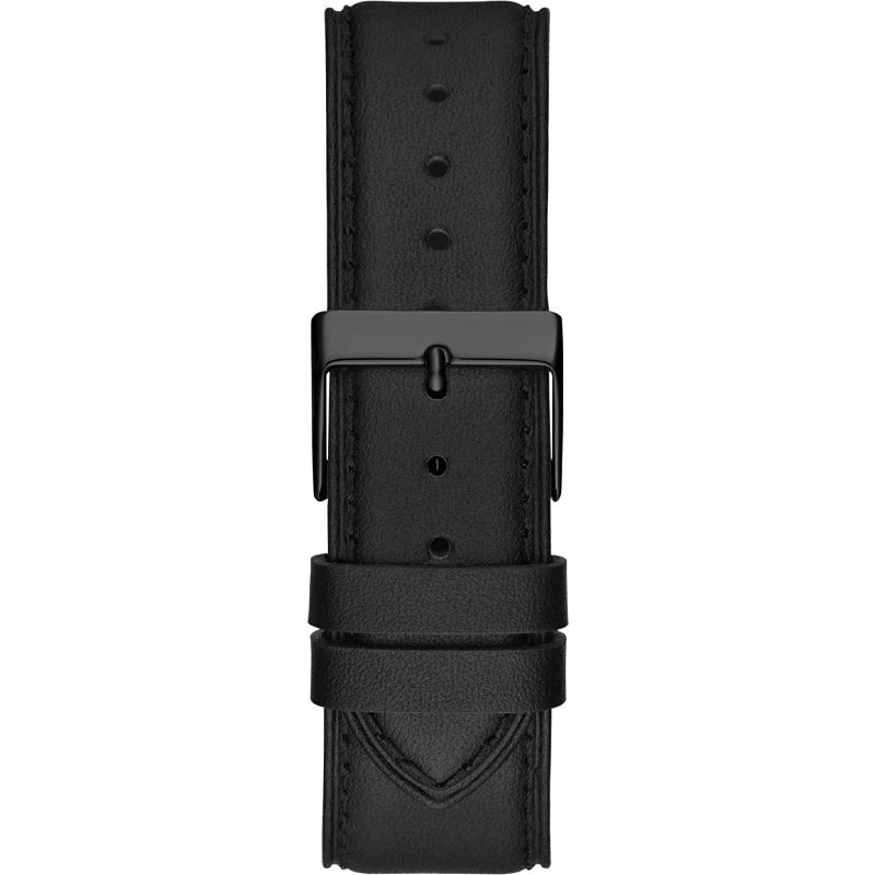 Guess Analog Quartz Black Dial Black Leather Strap Watch For Men - GW0389G4