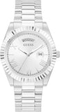 Guess Connoisseur Silver Dial Silver Steel Strap Watch for Men - GW0265G6