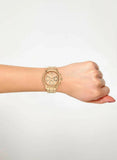 Guess Mini Sunrise Chronograph Quartz Rose Gold Dial Rose Gold Steel Strap Watch For Women - W0448L3