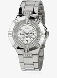 Guess Vista Diamonds Silver Dial Silver Steel Strap Watch for Women - W12080L1