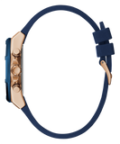 Guess Athena White Dial White Dial Blue Rubber Strap Watch For Women - GW0030L5