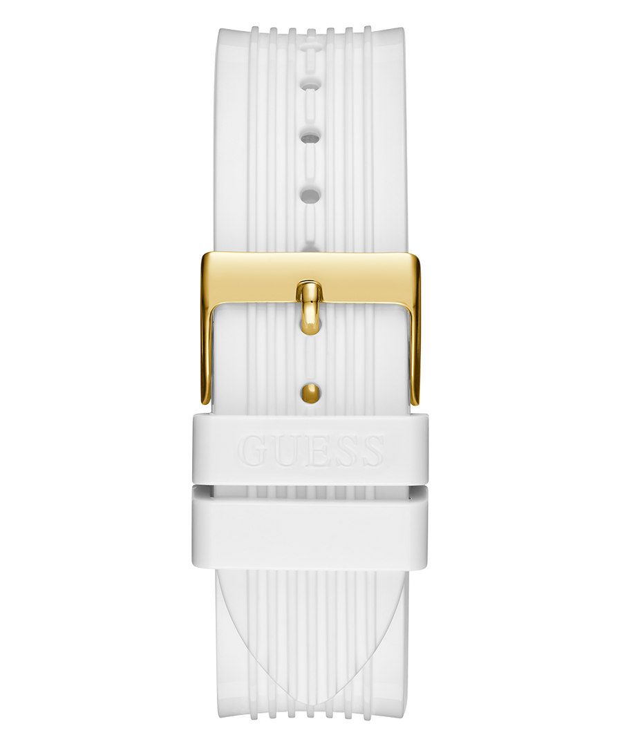 Guess Athena White Dial White Rubber Strap Watch for Women - GW0409L2