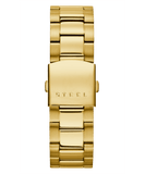 Guess Atlas Chronograph Gold Dial Gold Steel Strap Watch For Men - W0668G4