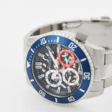 Guess Axle Multifunction Black Dial Silver Steel Strap Watch For Men - GW0488G1