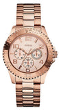 Guess BFF Multifunction Rose Gold Dial Rose Gold Steel Strap Watch for Women - W0231L4