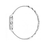 Guess Chelsea Mother of Pearl White Dial Silver Mesh Strap Watch For Women - W0647L1