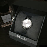 Guess Chelsea Quartz Silver Dial Silver Mesh Strap Watch For Women - W0647L6