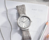 Guess Chiffon Silver Dial Silver Mesh Bracelet Watch For Women - W1083L1