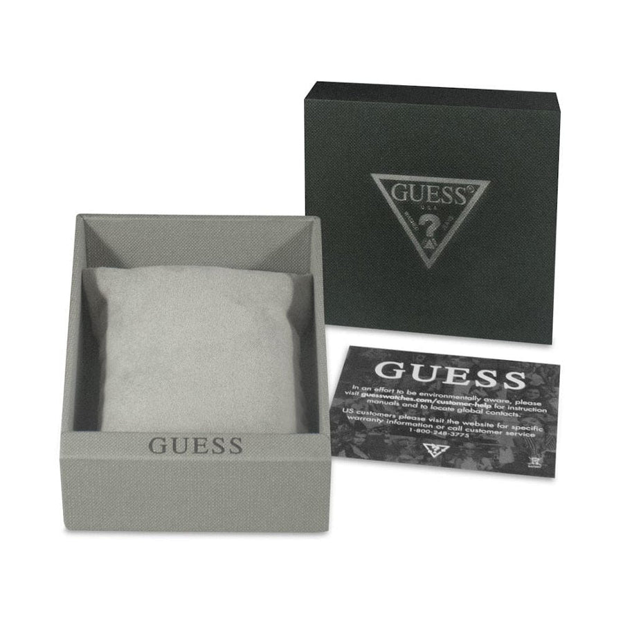 Guess Circuit Chronograph Black Dial Silver Steel Strap Watch For Men - W0968G1