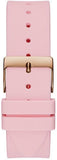 Guess Clarity Gold Dial Pink Silicone Strap Watch for Women - GW0109L2