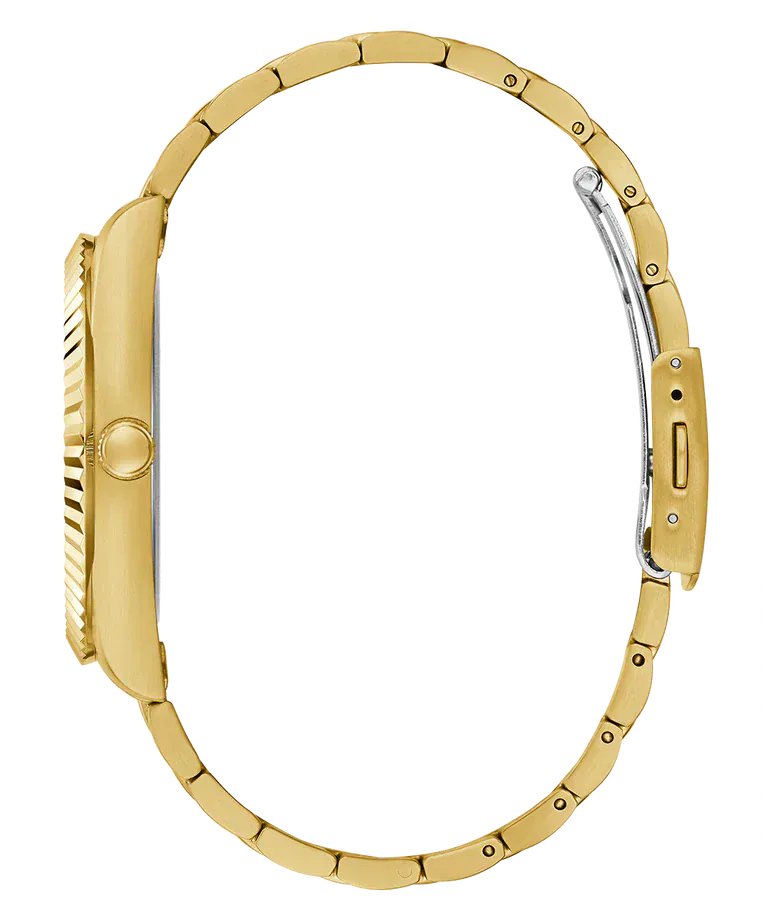 Guess Connoisseur Analog Gold Dial Gold Steel Strap Watch For Men - GW0542G2
