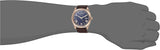 Guess Connoisseur Blue Dial Brown Leather Strap Watch For Men - GW0353G2