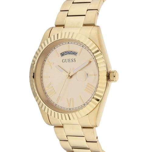 Guess Connoisseur Gold Dial Gold Steel Strap Watch for Men - GW0265G2