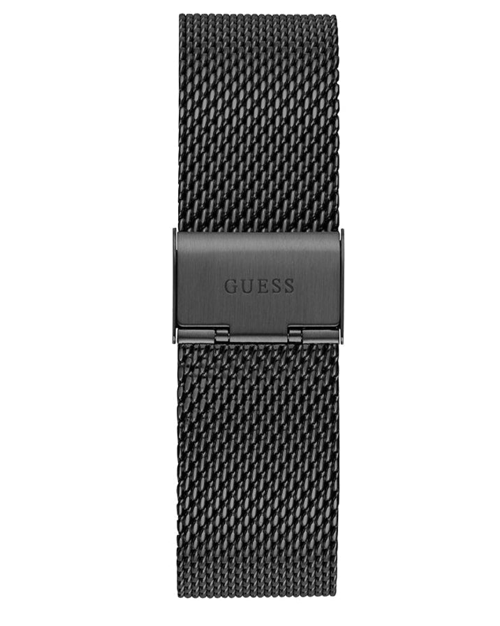 Guess Continental Chronograph Black Dial Black Mesh Strap Watch For Men - GW0582G3