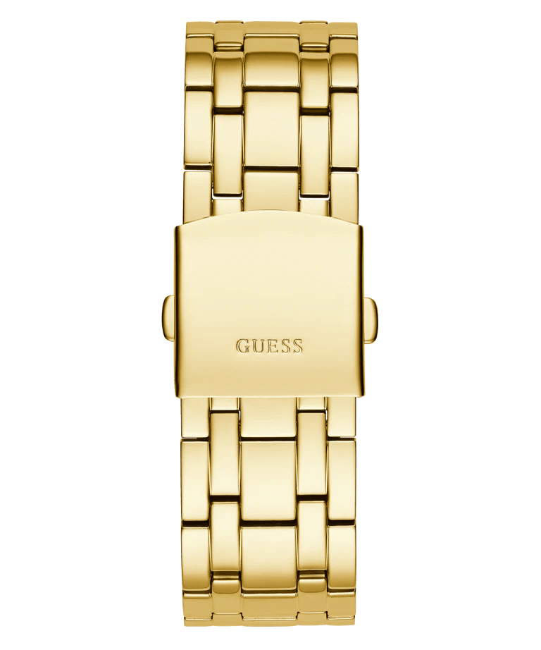 Guess Continental Diamonds Gold Dial Gold Steel Strap Watch for Men - GW0261G2