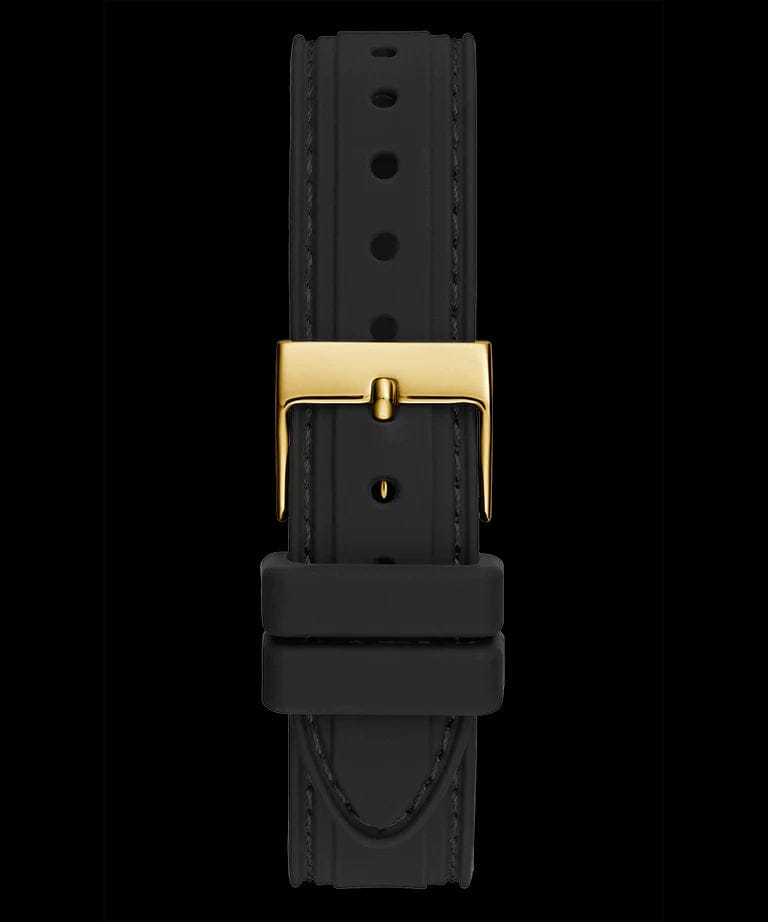 Guess Cosmic Multifunction Black Dial Black Silicone Strap Watch For Women - GW0466L1