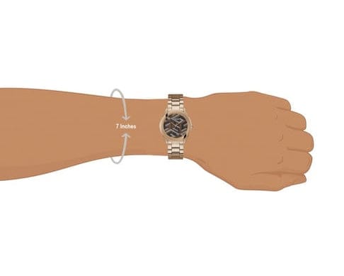 Guess Cubed Analog Black Dial Rose Gold Steel Strap Watch For Women - GW0607L3