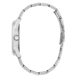 Guess Cubed Analog Silver Dial Silver Steel Strap Watch For Women - GW0606L1