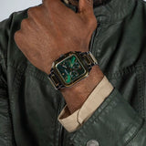 Guess Dress Chronograph Multifunction Green Dial Two Tone Steel Strap Watch For Men - GW0631G1