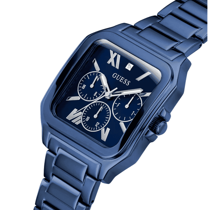 Guess Dress Multifunction Blue Dial Blue Steel Strap Watch for Men - GW0631G3