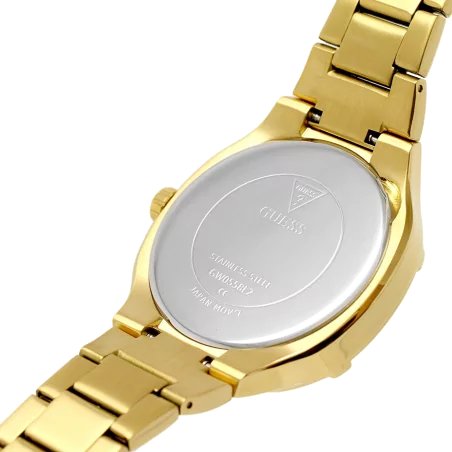 Guess Duchess Quartz Gold Dial Gold Steel Strap Watch For Women - GW0558L2