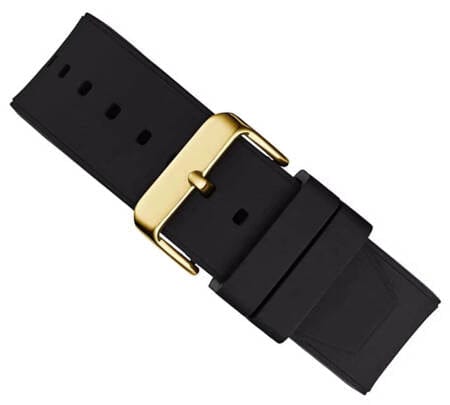 Guess Duke Crystals Black Dial Black Silicone Strap Watch For Men - GW0641G2